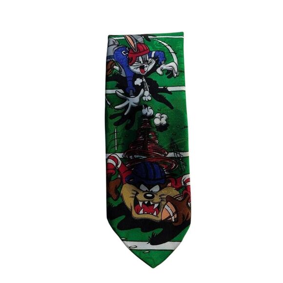 Vintage Looney Tunes Mania Football Season Tie - Picture 4 of 11